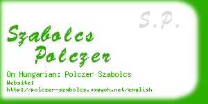 szabolcs polczer business card